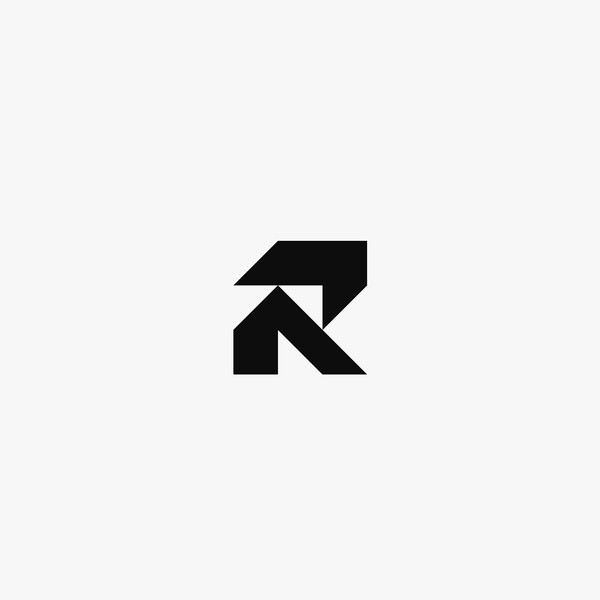 Design by Artetive Studio titled "R letter geometric logo"