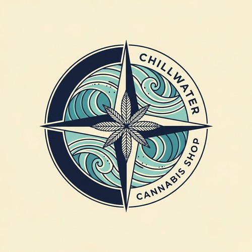 Chillwater Cannabis Shop Logo - Calm the Noise, Find Your Better Design by Kavinda Malaka