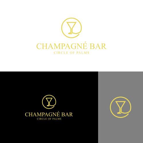 Luxury and modern Champagne Bar logo-ontwerp door Gladiator_Design