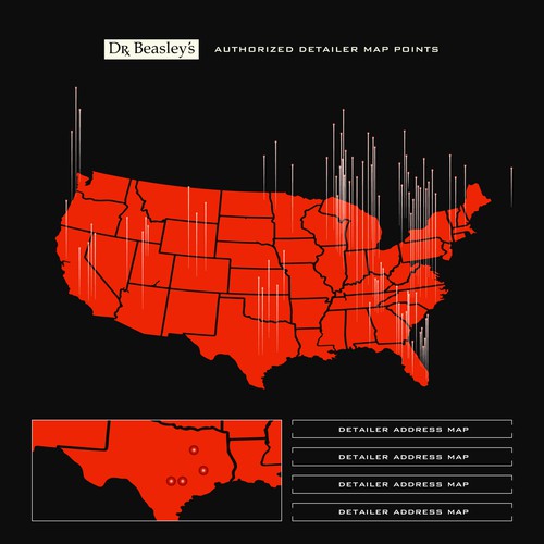 Design a coverage map for an eCommerce brand's authorized installers Design by Alfian_santoyan