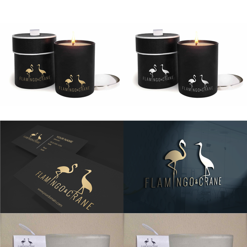 Flamingo & Crane Design por CostinLogopus