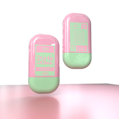 Design Wig Glue Product label  for a Viral Gen Z hair brand! Design by ANGEL PackLab