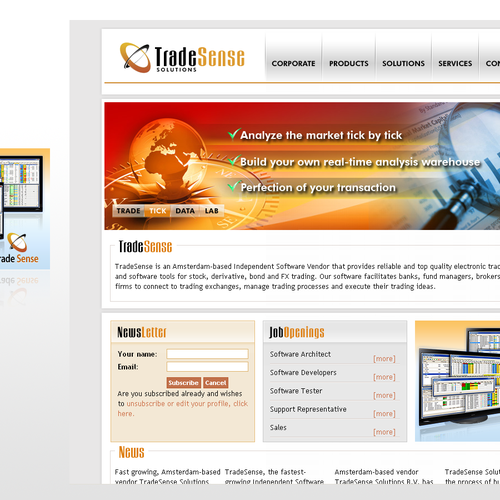 Banner for professional trading workstation Design by tehmaestro