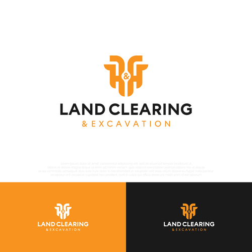 LOGO AND LETTER HEAD FOR H&H LAND CLEARING AND EXEXCAVATION Diseño de MrBaba