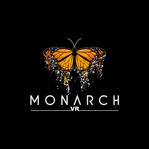 Design a fun, modern logo for a VR game featuring the Monarch Butterfly Design by Vitto.juice