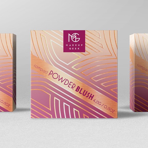 Makeup Geek Blush Box w/ Art Deco Influences Design by bcra