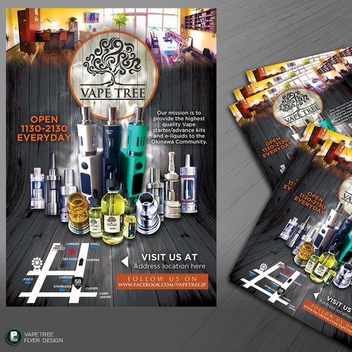 Flyer for Vape Store "Electronic Cigarettes" Postcard, flyer or print