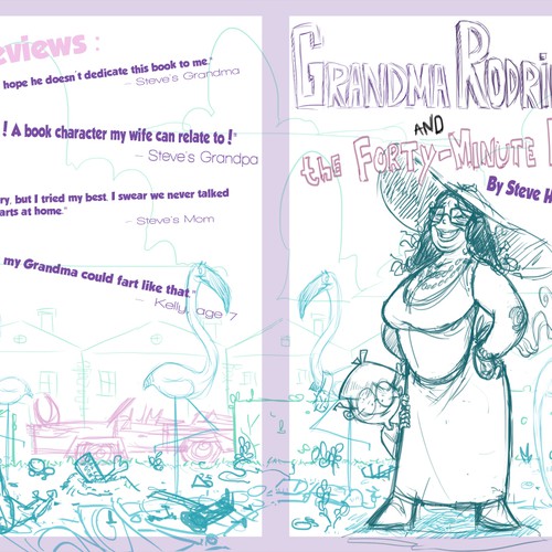 Design Children's Book Cover: Cartoon Grandma (ages 7-10, series) di glasshopperart