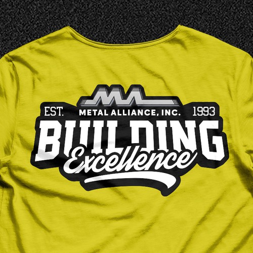 T-shirt design for high quality construction company Design by Ely!