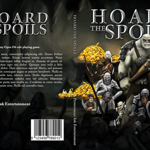 Hoard The Spoils Fantasy Role-playing game book cover Design by Gustav Barta