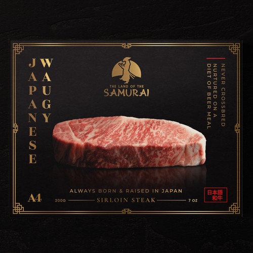 100% JAPANESE WAGYU STEAK Design by Kamilla Oblakova