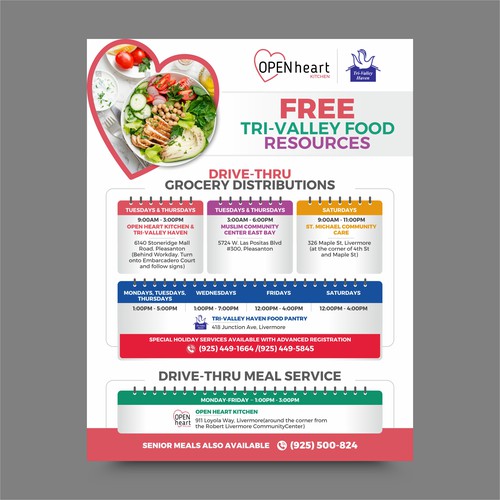 Design di Flyer listing free food resources for the community di DezinDragonz