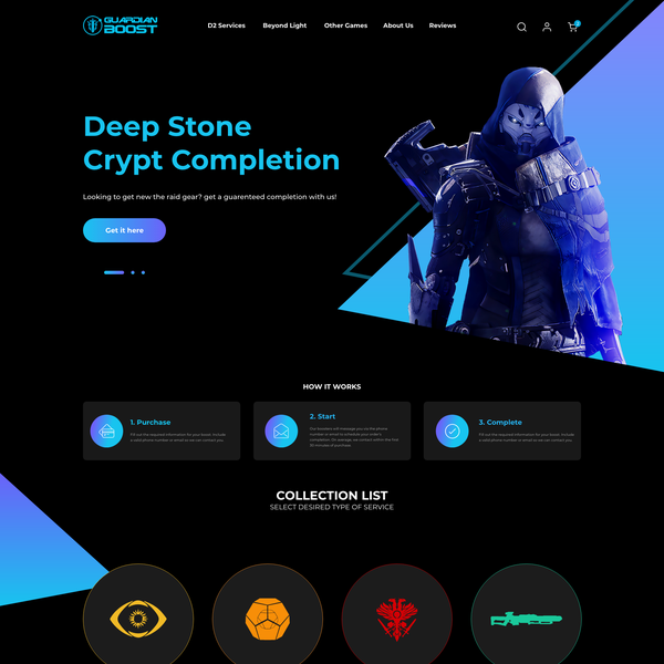 Web Design for Guardian Boost