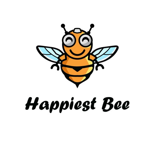 Design a cute, happy logo for Happiest Bee. Design réalisé par B"n"W