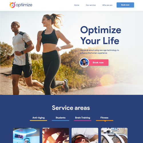 Optiimize longevity website Design by The Lion King