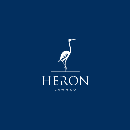 Modern Lawn Care Business with Heron Design by *isma*