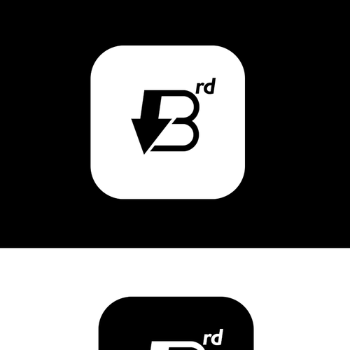 Create a black on white icon/button to represent "3rd button down" Design by 1lya2 ™