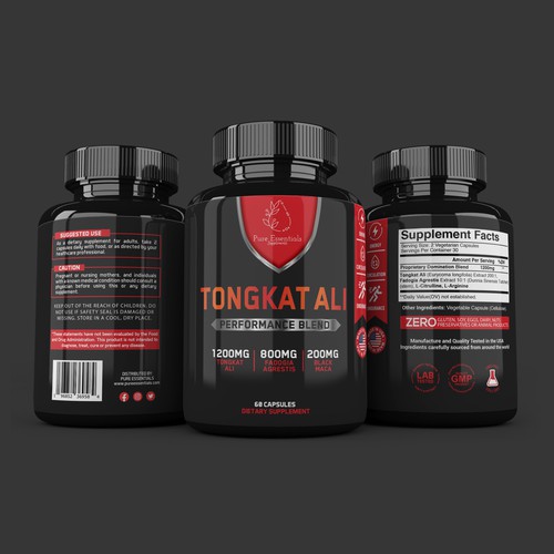 Design di Design a modern product label for my supplement bottle di Fredrick Balois