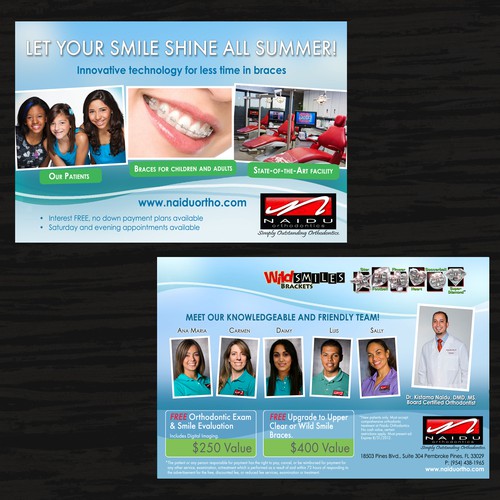 New postcard or flyer wanted for Naidu Orthodontics Diseño de double-take