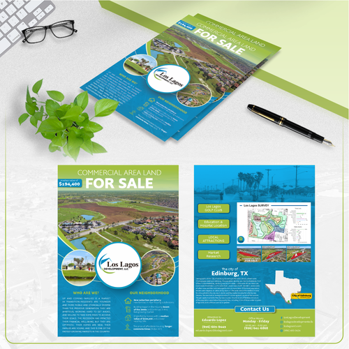 Help me create a Leaflet for a premier luxury real-estate subdivision. Photos included. Design by Jiglima Designer