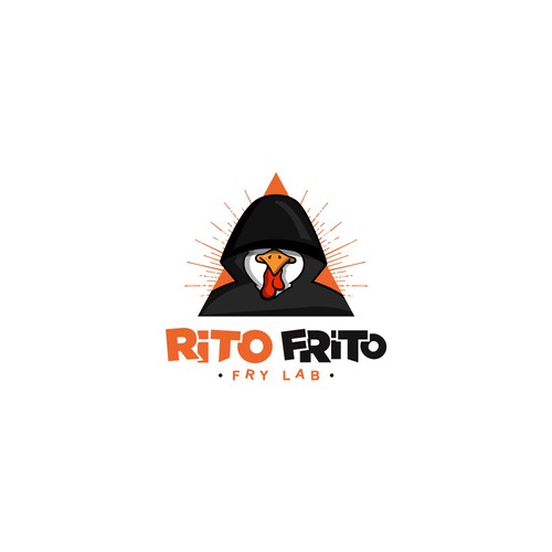 Fried Chicken Restaurant Logo RITO FRITO Design by CU4TRO ™