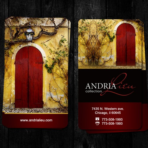 Create the next business card design for Andria Lieu デザイン by Sidra