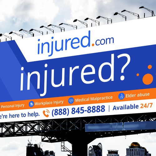 Injured.com Billboard Poster Design Ontwerp door GrApHiC cReAtIoN™