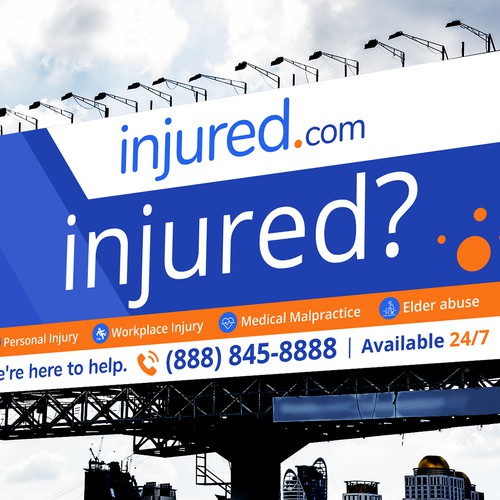 Injured.com Billboard Poster Design Design by GrApHiC cReAtIoN™