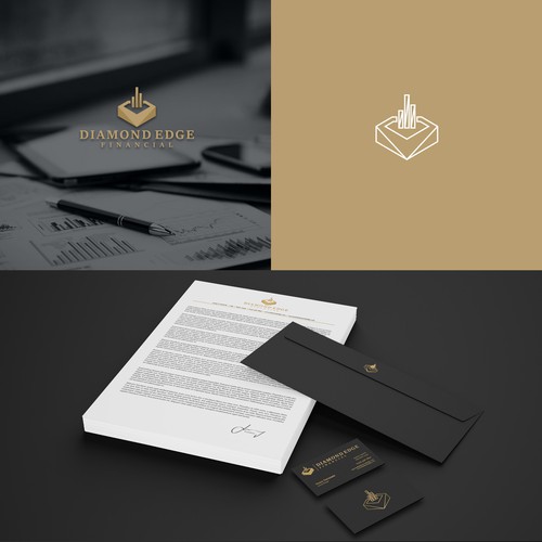 Create an elegant, understated luxury logo for Diamond Edge Financial Design by stevanga