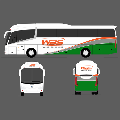 Charter Bus Graphics Incorporating Company Logo Competition Design by The Faisel