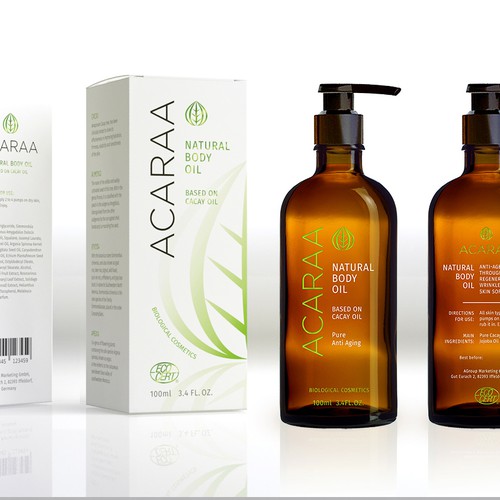 Creative Packaging Design for Natural Cosmetic Line Design by Floating Baron