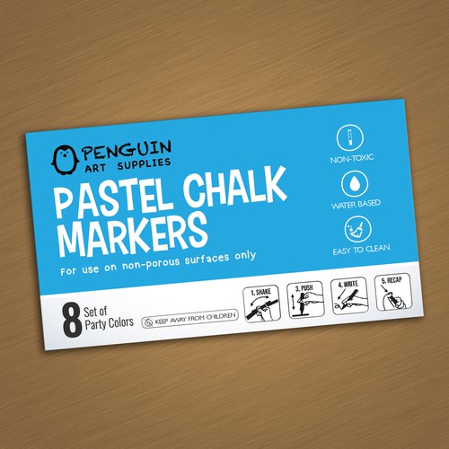 Pastel liquid chalk markers barrel design