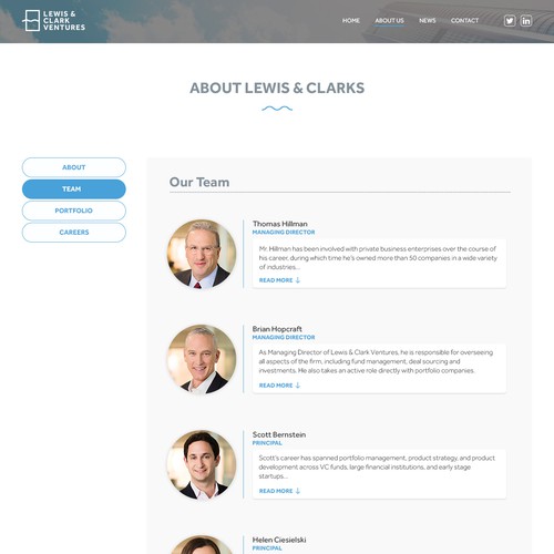 Create a modern Word Press theme design for Lewis & Clark Ventures Design by Balabek