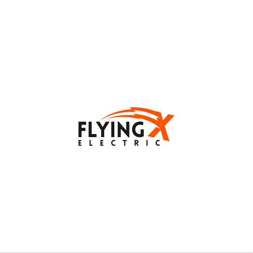 Flying X Electric Logo Design by hendrajaya7