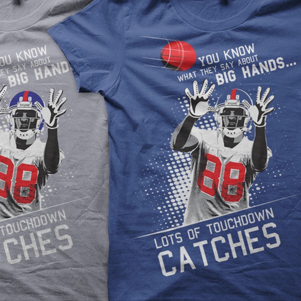 Design by inCube_graphics titled "NY Giants Hakeem Nicks fan tshirt"