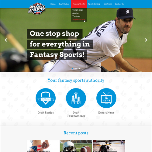 Custom WordPress Template Needed for Fantasy Sports Site Web page
