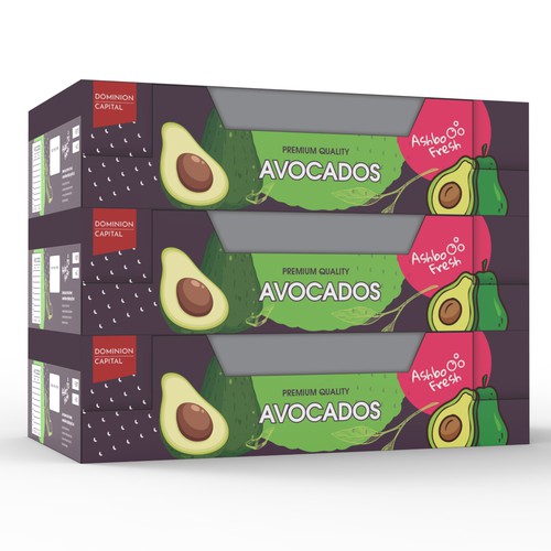 Avocado export box design Design by Kosmos Art House*