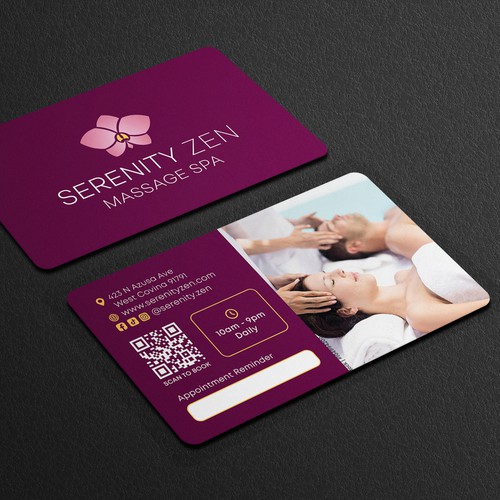Elevating an Upscale Massage Spa’s Image with a Business Card Design by Galaxiya