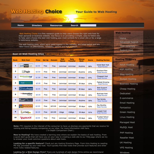 Redesign WebHostingChoice.com Design by r_schel