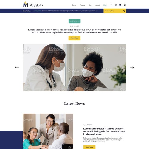 Web design for- Medical Sales Job Board, Resource Center, and Live Podcast Design by Design Monsters