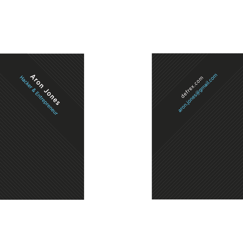 Create an elegant business card for an entrepreneurial hacker Design by xkarlohorvatx