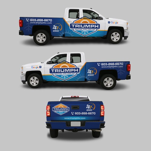 HVAC Truck Wrap Design by Djiwangga