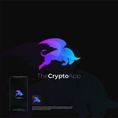 Design one of the worlds most popular crypto apps logo, ~1M active users! (TheCryptoApp) Design by Gesangk