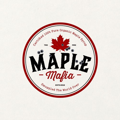 Create a wicked design for a new international Maple Syrup brand