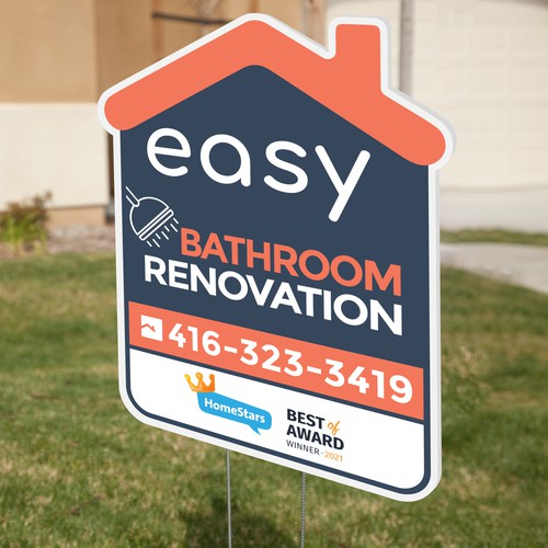 Easy Renovation Lawn Sign Design by harles .