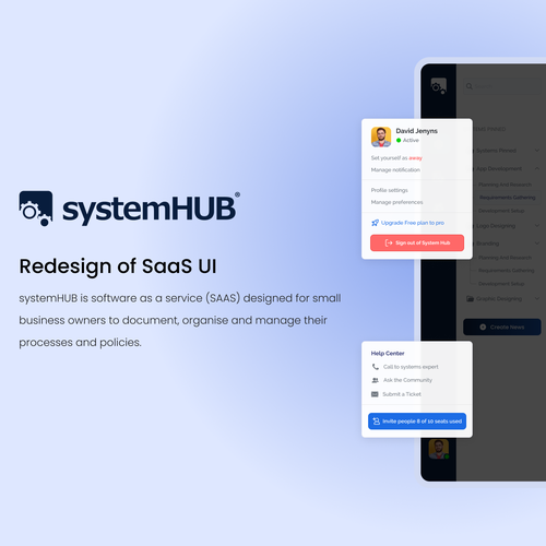 Redesign of SaaS UI Design by Creative juice ©