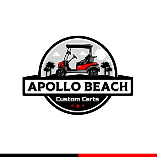 Fun, powerful logo for Custom Golf cart company Diseño de Gr8 Art