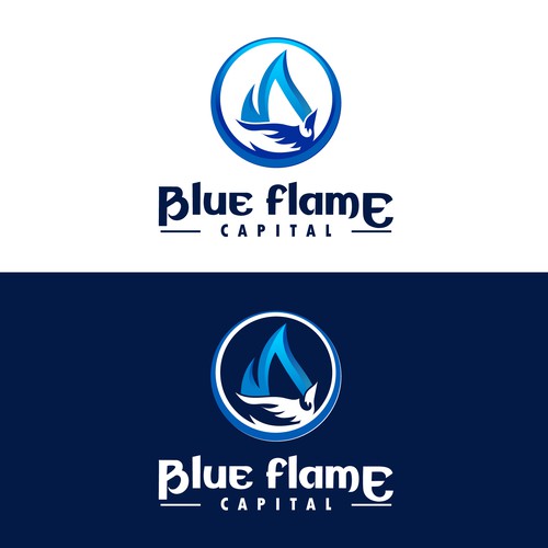 We need a Blue Flame Logo worthy of classic car hood status...but not...really. Design by Safflower YES