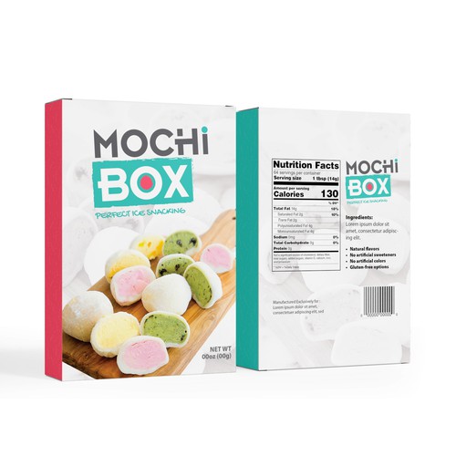 Create Packaging for the new Mochi Box - perfect Ice Snacking Design by syakuro