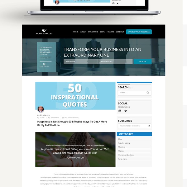 Design by Contra_Designs titled "Blog Page Design "